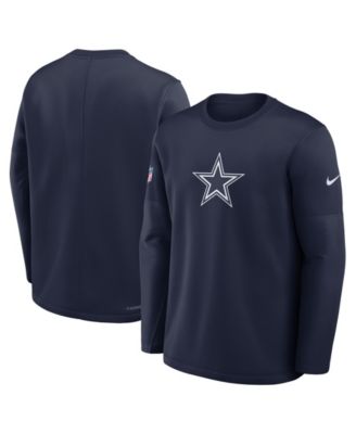 Men's Navy Dallas Cowboys Sideline Coaches Midweight Therma-FIT Sweatshirt