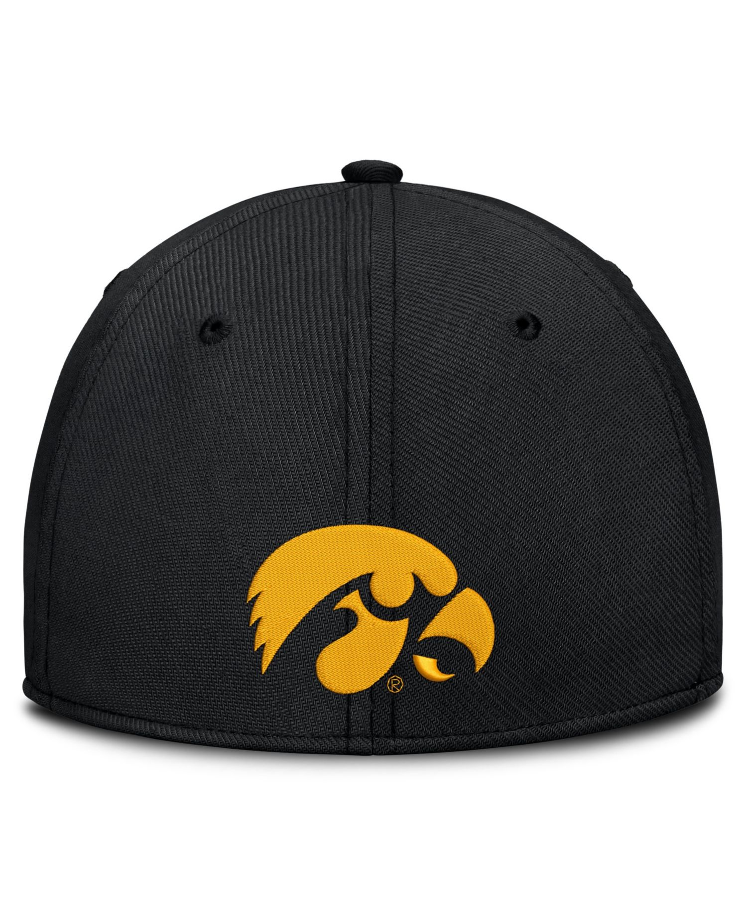 Men's Black Iowa Hawkeyes Rise On-Field Swoosh Flex Dri-FIT Flex Hat