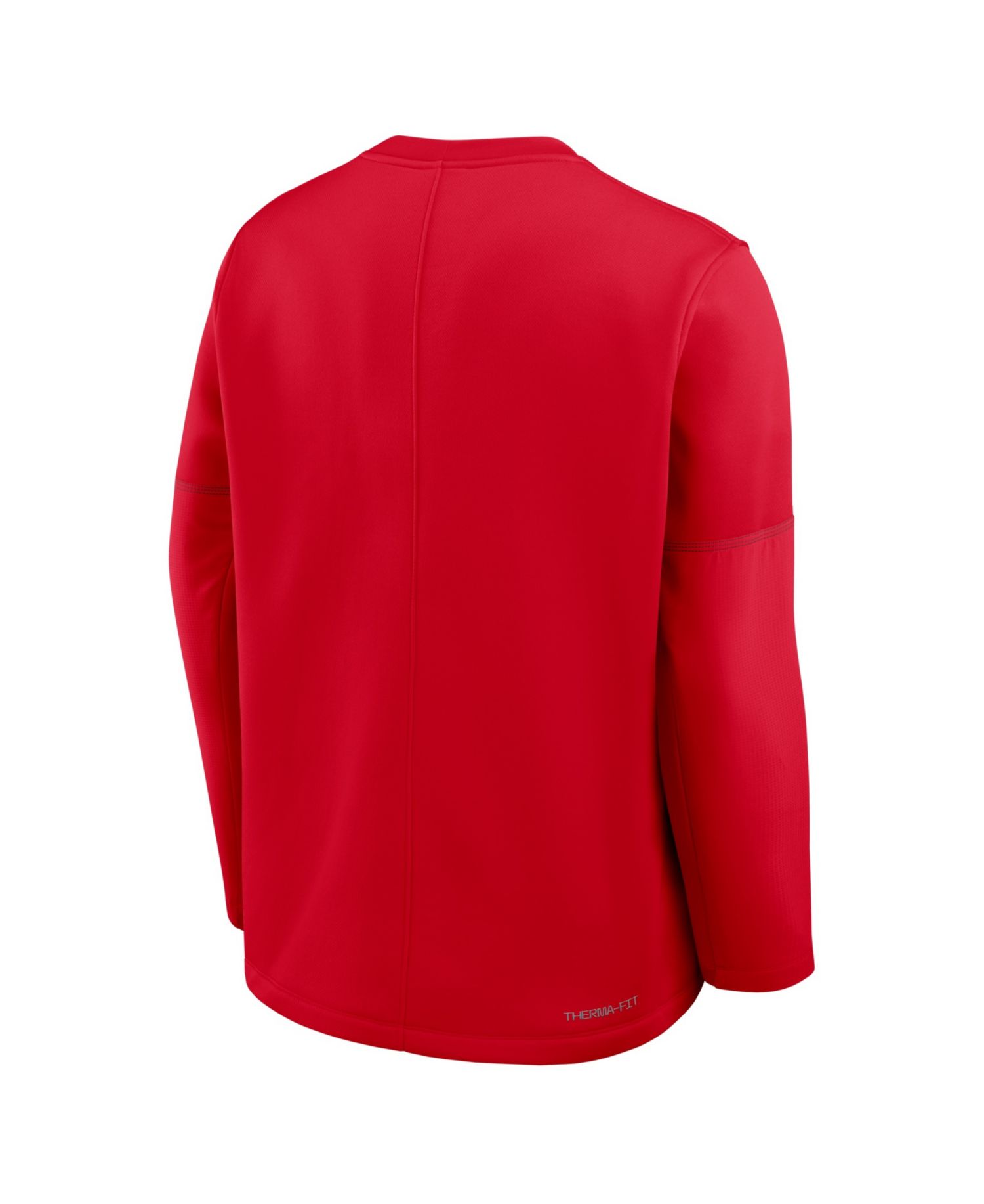 Men's Scarlet Ohio State Buckeyes 2026 Sideline Coaches Therma-FIT Long Sleeve Top