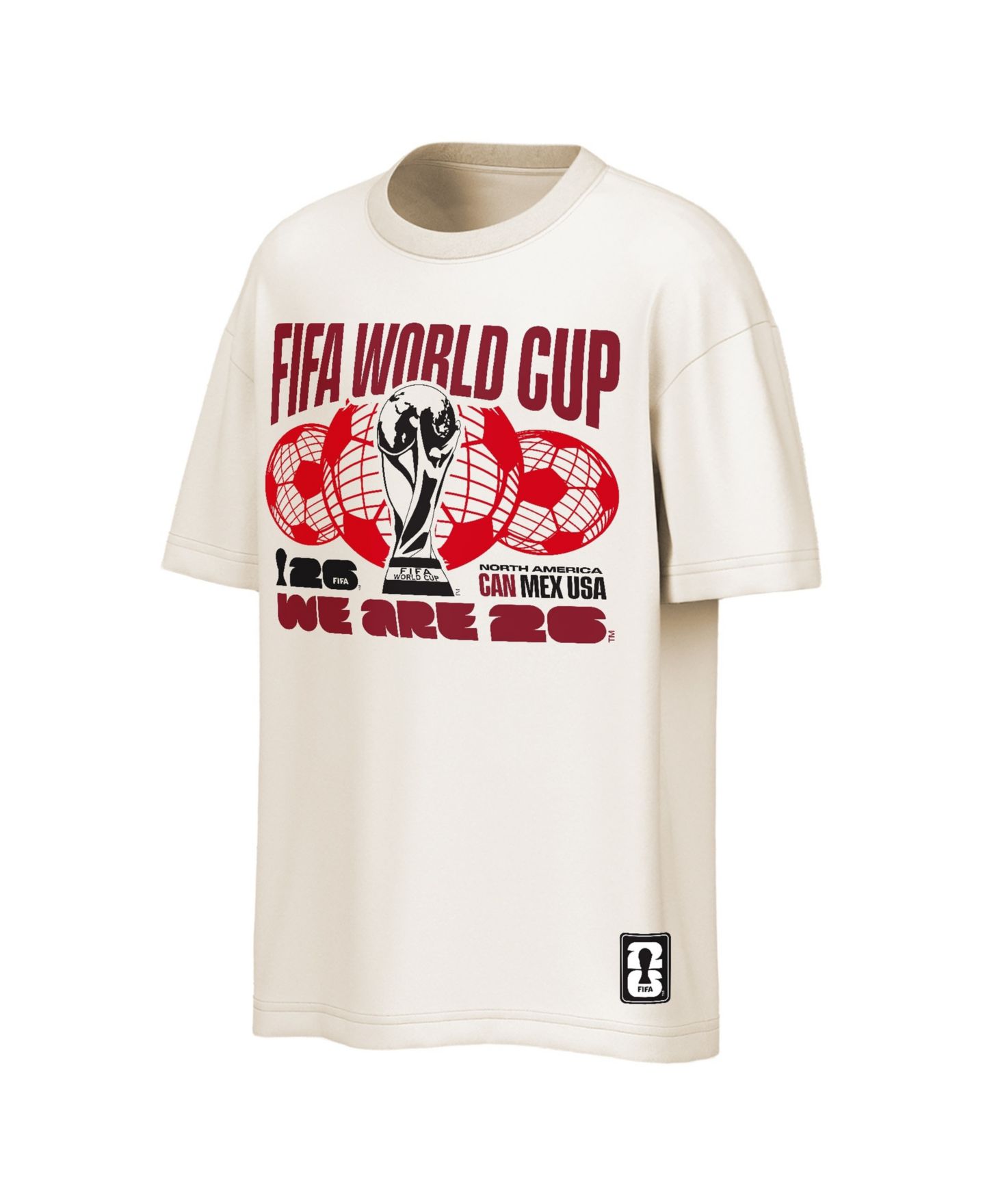 Мужская футболка Outerstuff Natural FIFA World Cup 2026 Canada Global Event — фото 2