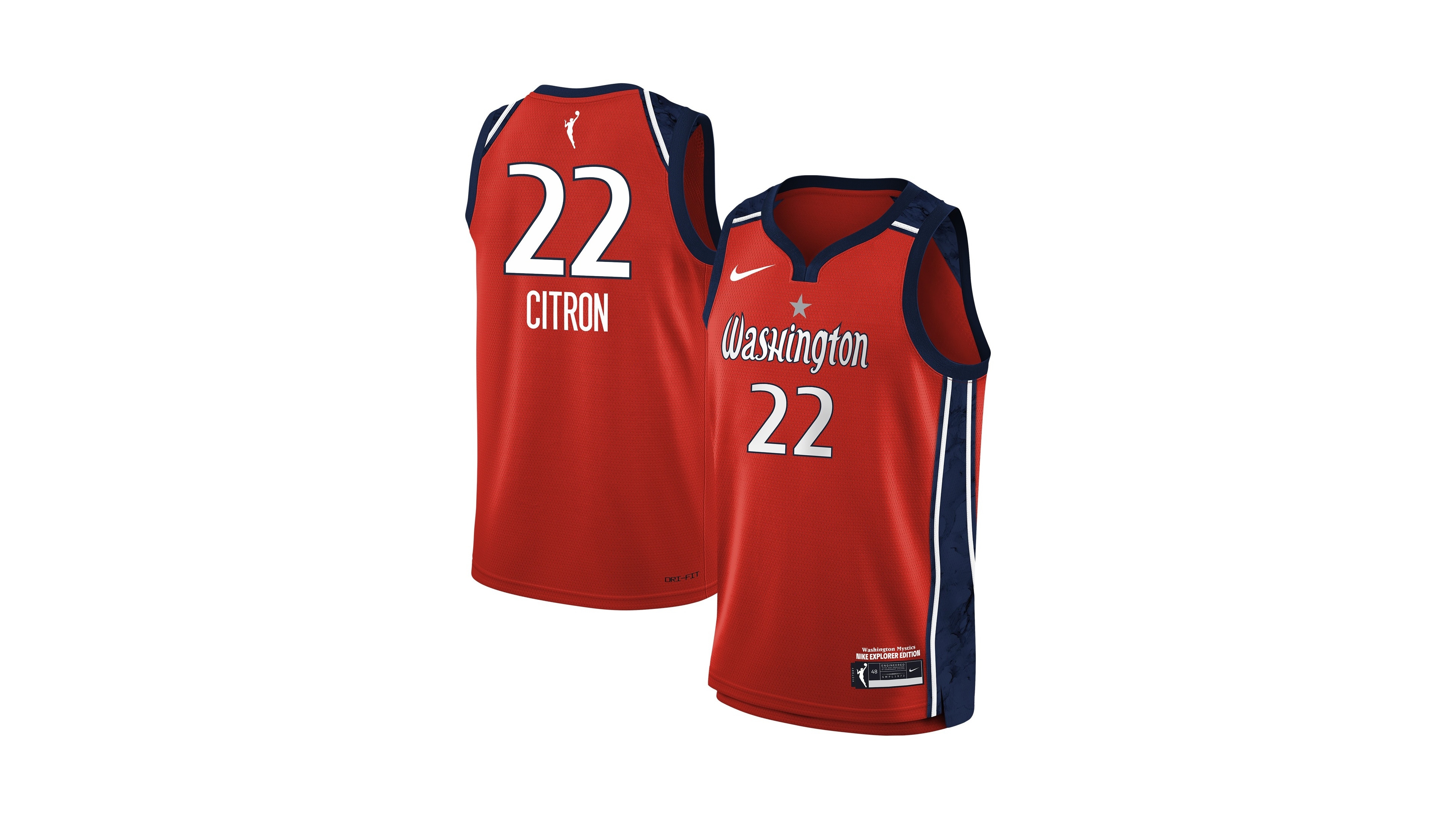 Nike Big Boys and Girls Nike Sonia Citron Red Washington Mystics Explorer Edition Jersey