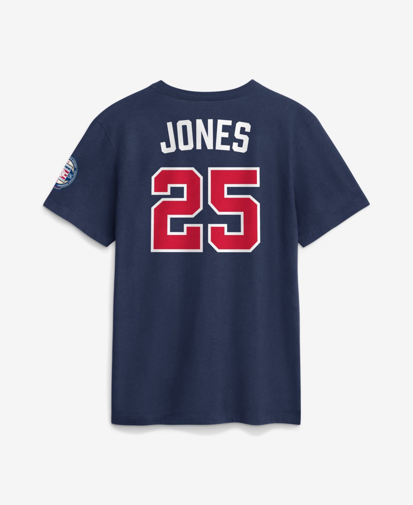 Мужская футболка Nike Andruw Jones Navy Atlanta Braves National Baseball Hall of Fame Class of 2026 Name & Number — фото 3