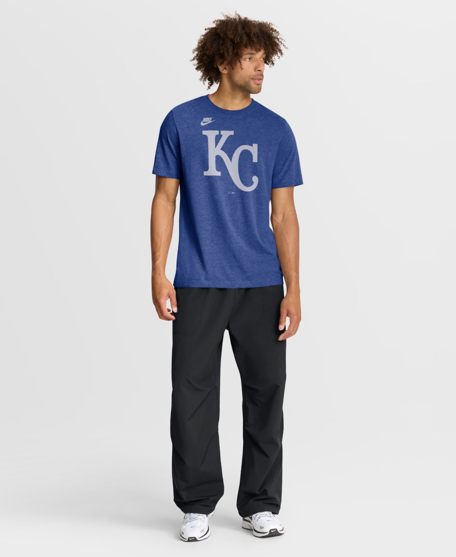 Men's Heather Royal Kansas City Royals Cooperstown Logo Tri-Blend T-Shirt