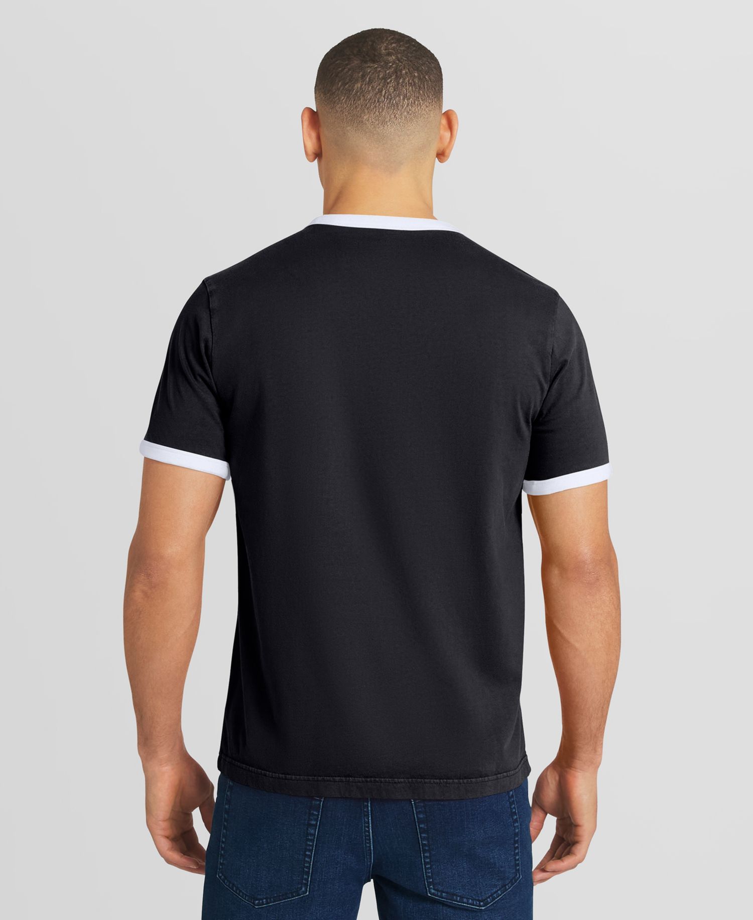 Men's Black San Francisco Giants Washed Ringer T-Shirt