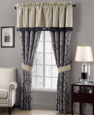 Waterford - Sinclair Indigo 21" x 55" Tailored Window Valance
