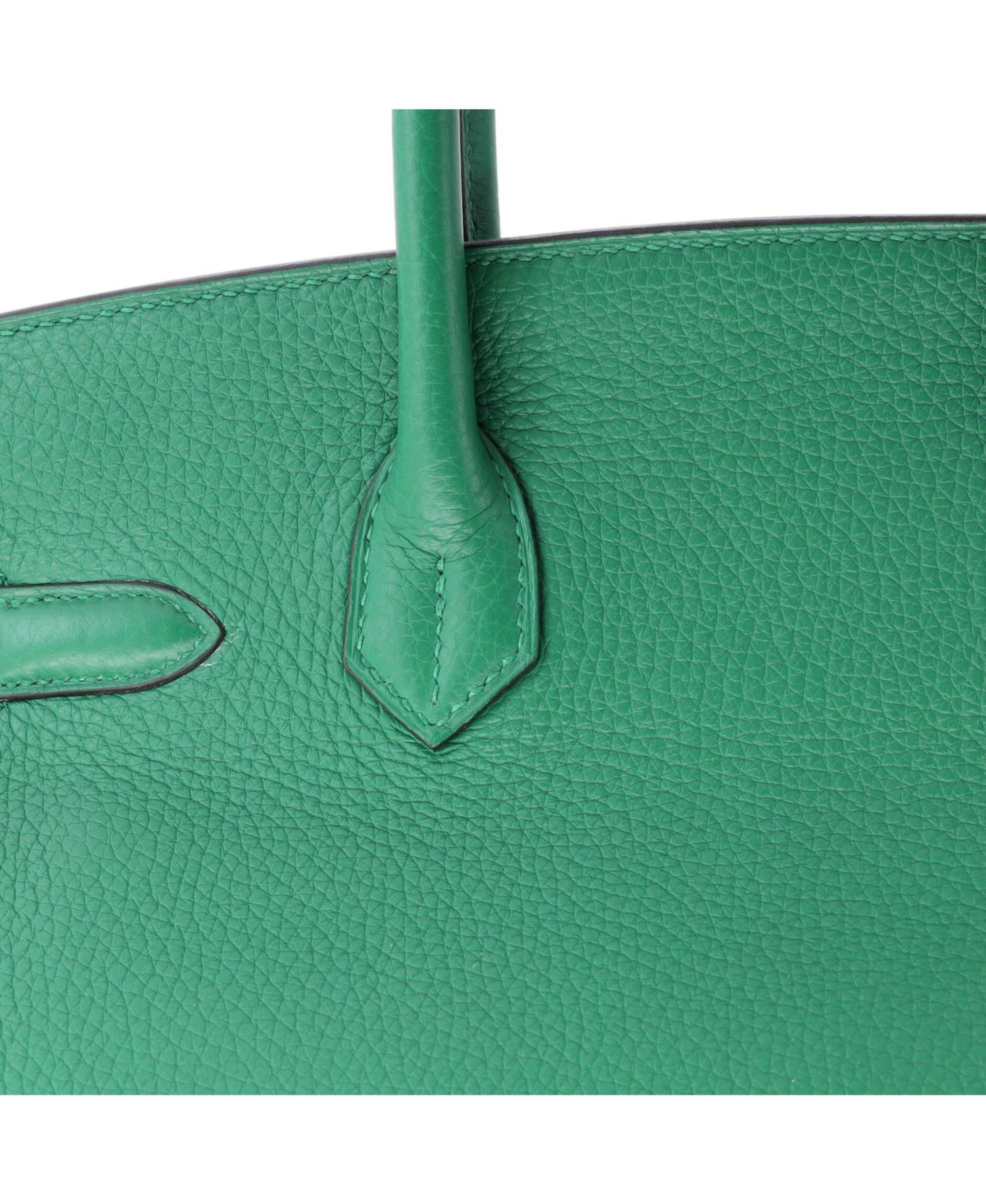 Birkin 30 Handbag Verso Clemence with Palladium Hardware