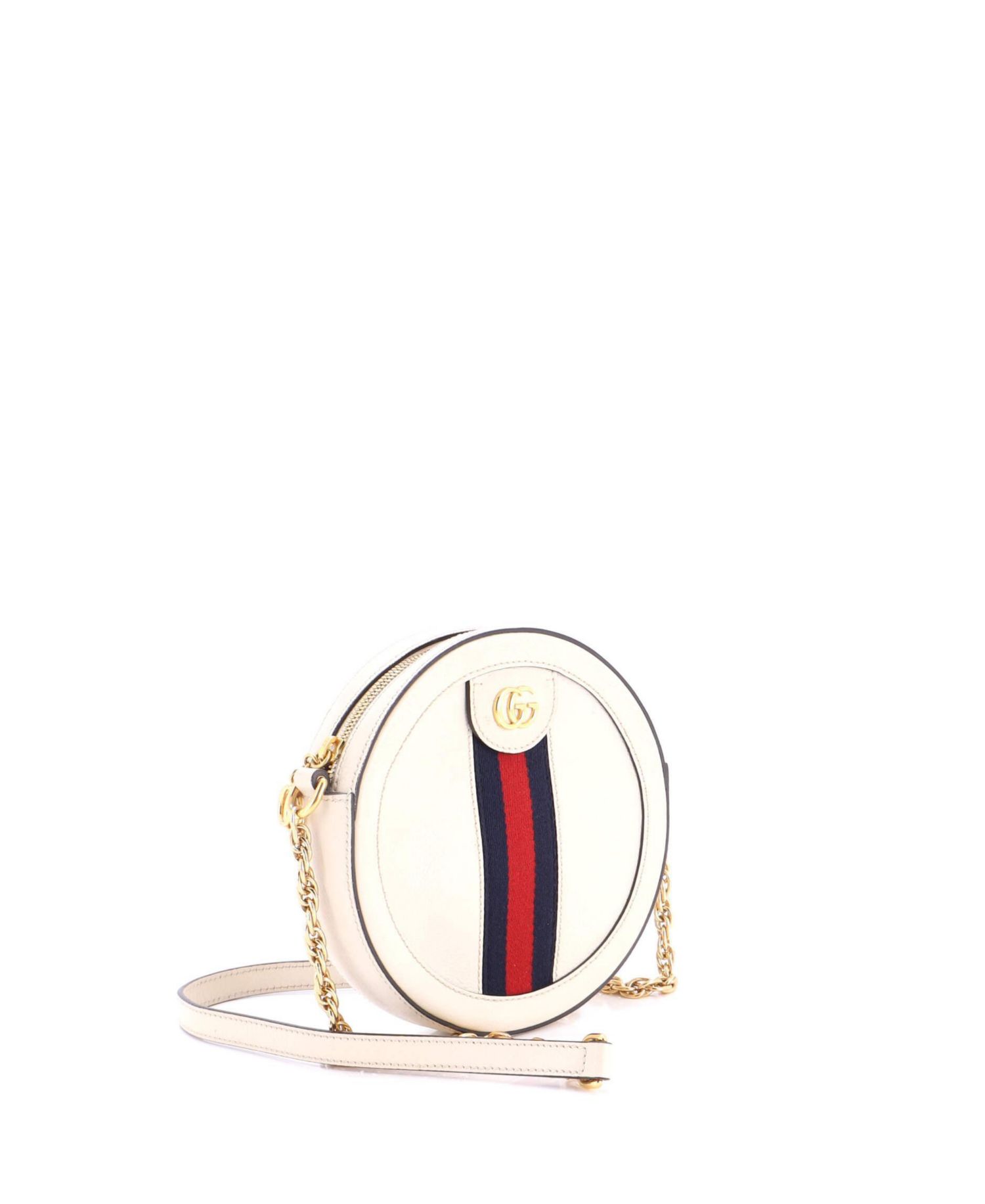 Mini Ophidia Round Shoulder Bag Leather