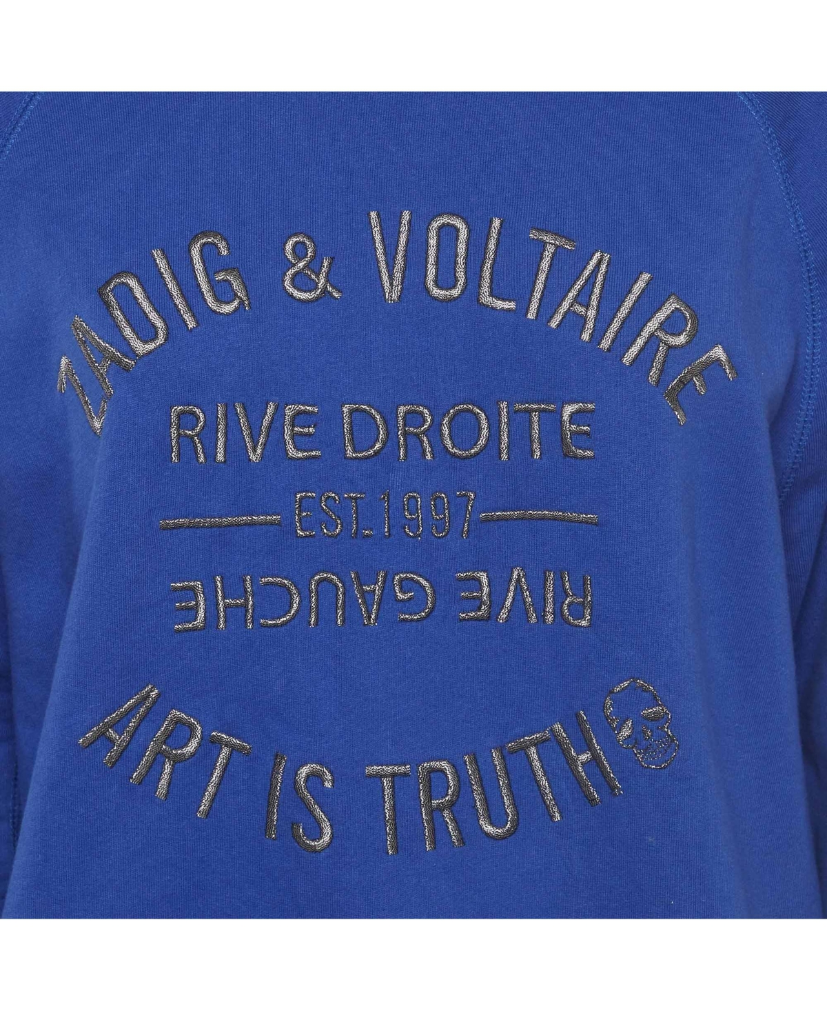 Pre-Owned Zadig & Voltaire Women's Logo Embroidered Jersey Sweatshirt