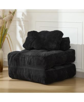 Folding Sofa Bed, Single Convertible Sleeper Chair with Pillow – Mattress and Back Support, Portable Floor Lounger.