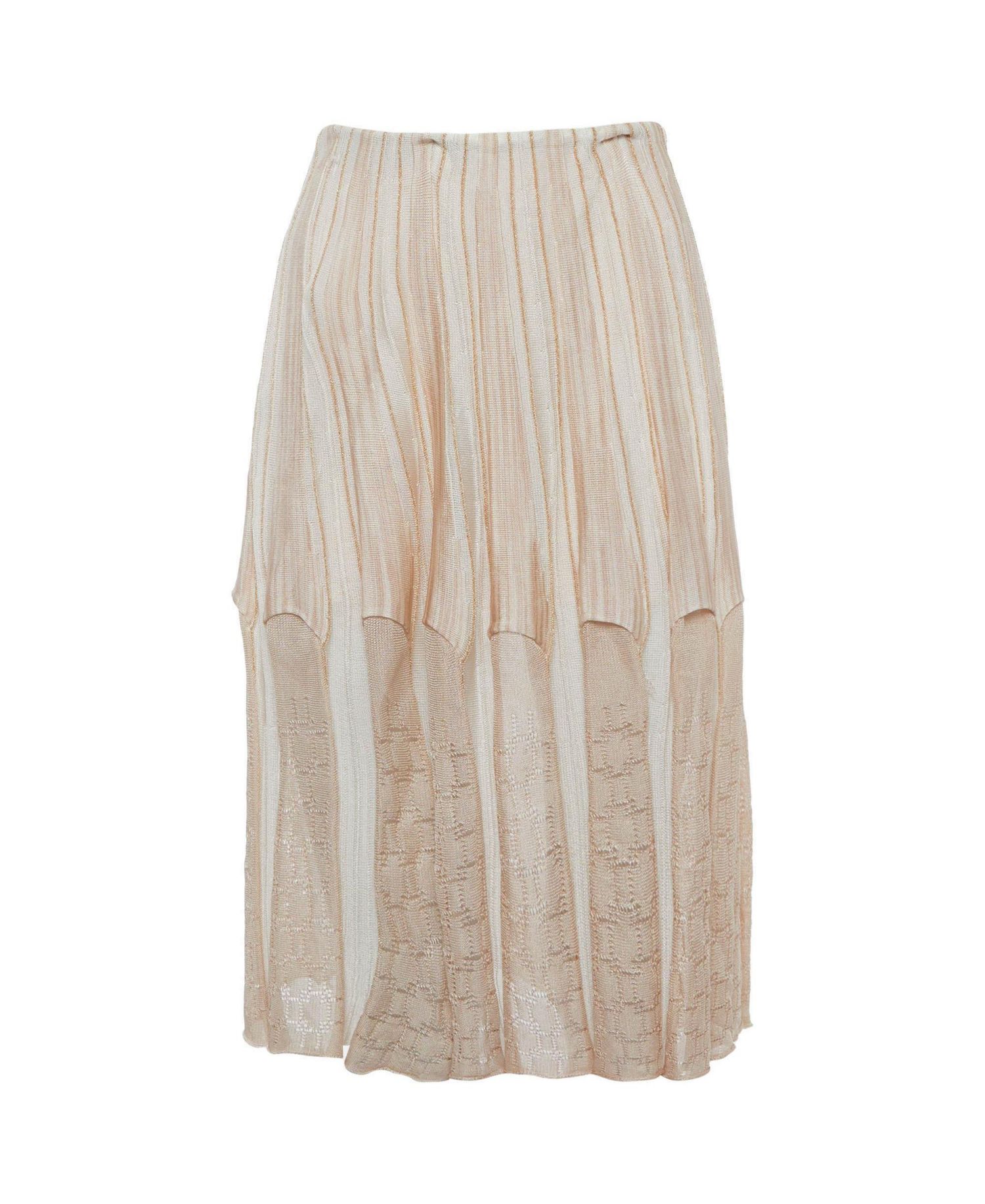 Women's Stretch Knit Flared Midi Skirt