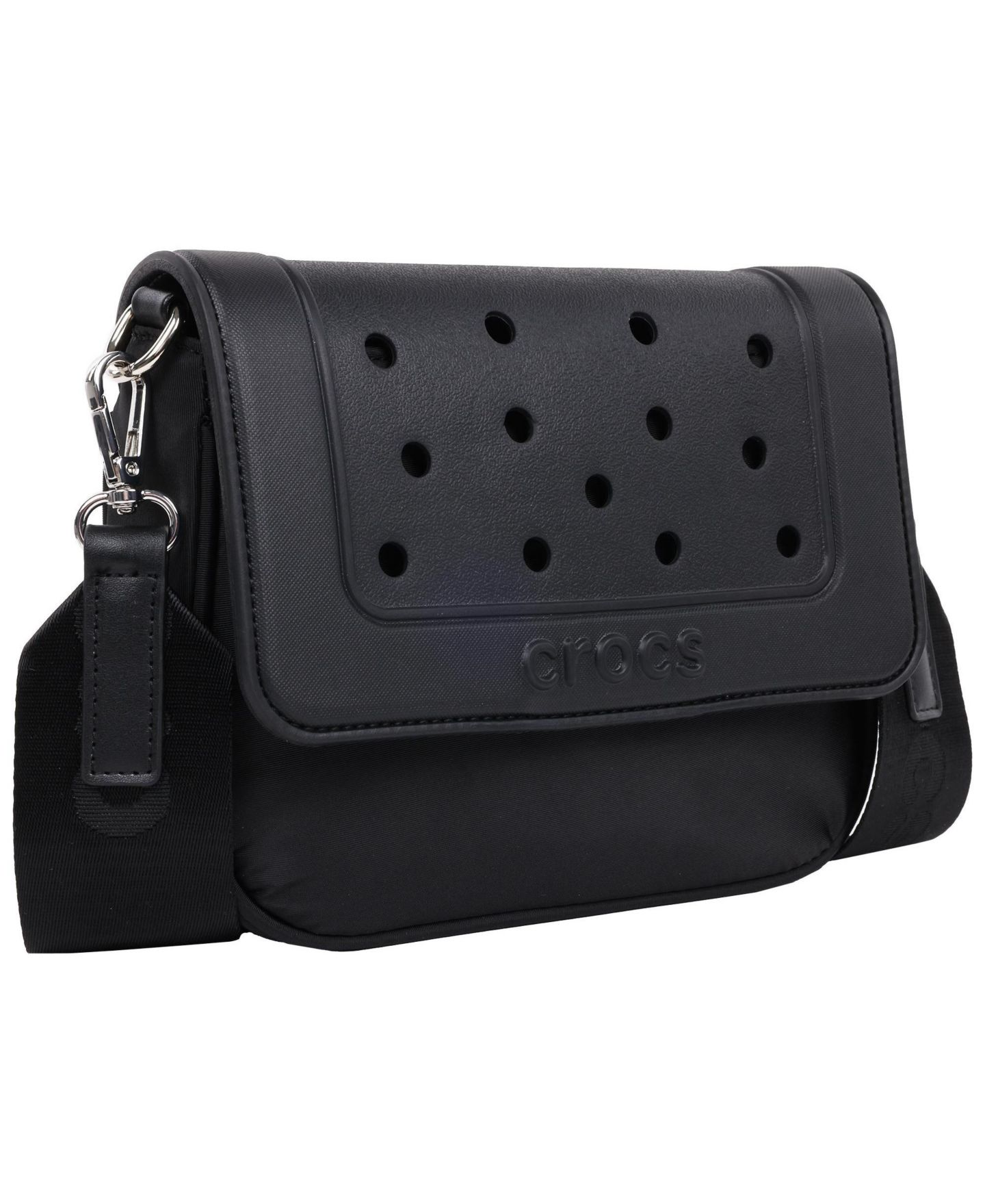 Женская сумка Crocs Classic Molded Crossbody - Jibbitz - Compatible Adjustable Shoulder Purse, цвет: Чёрный — фото 2