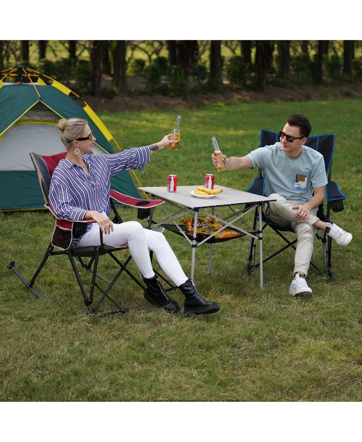 Piscifun Aluminum Folding Camping Table Lightweight Roll Up Portable Outdoor Picnic Side Mesh Storage Carry Bag