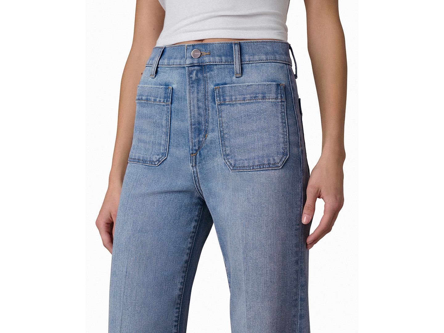 Женские джинсы Joe's Jeans The Mia Patch Pocket High-Rise Wide, цвет: Amiable — фото 5