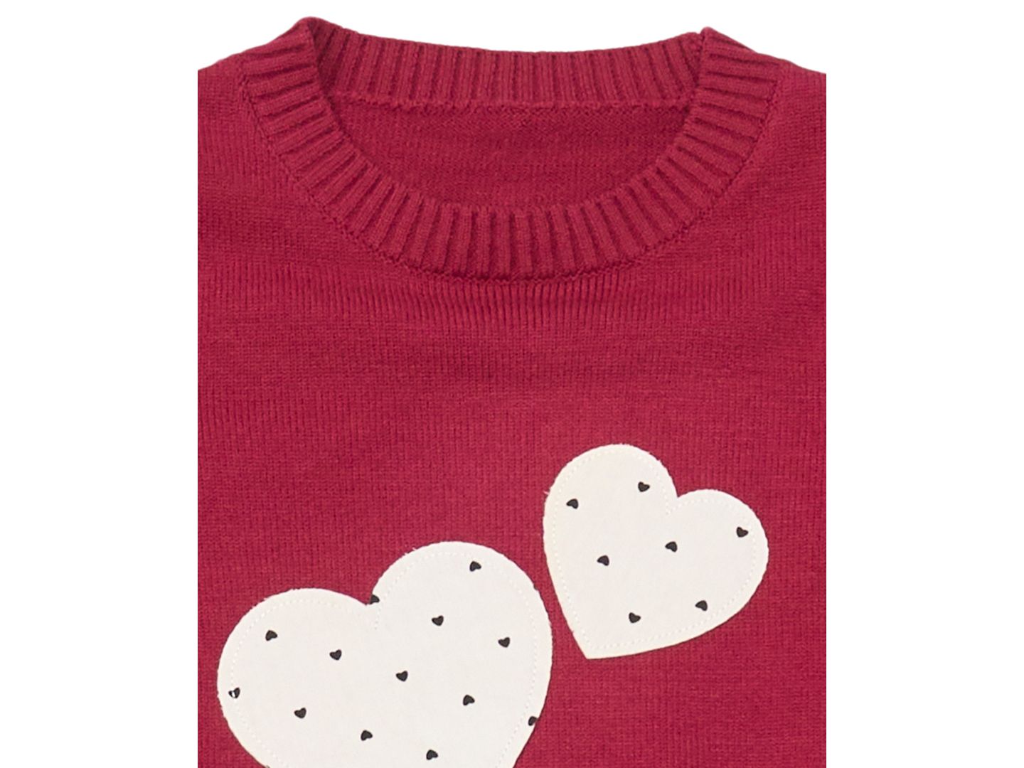 Свитер CeCe Bow and Heart Crewneck для девочек, цвет: Средний красный — фото 4