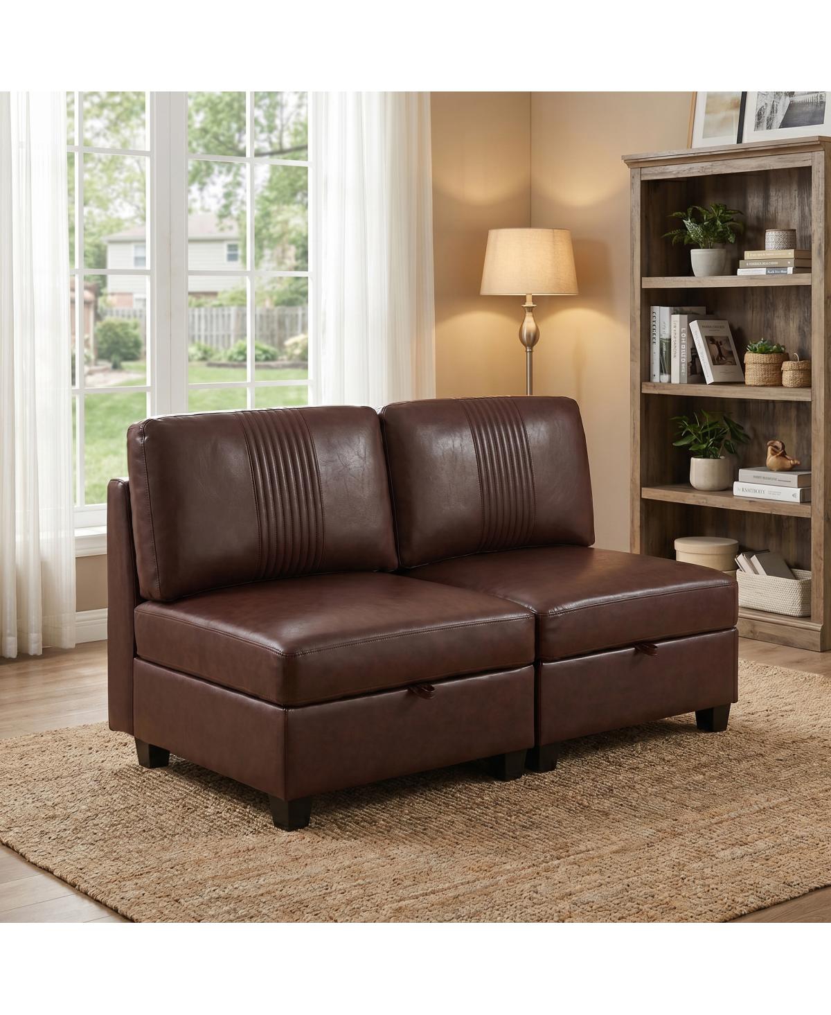 Streamdale Furniture Flexible Modular Sofa: Convertible, Storage and Sleeper - 2-Seater