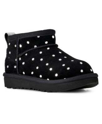 Toddler Kids Classic Ultra Mini Shiny Dots Zipper Booties