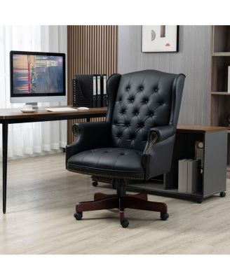 Ergonomic Executive Office Chair - Thick Padded PU Leather Desk Chair