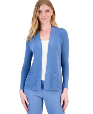 Petite Long-Sleeve Open Neck Cardigan Sweater