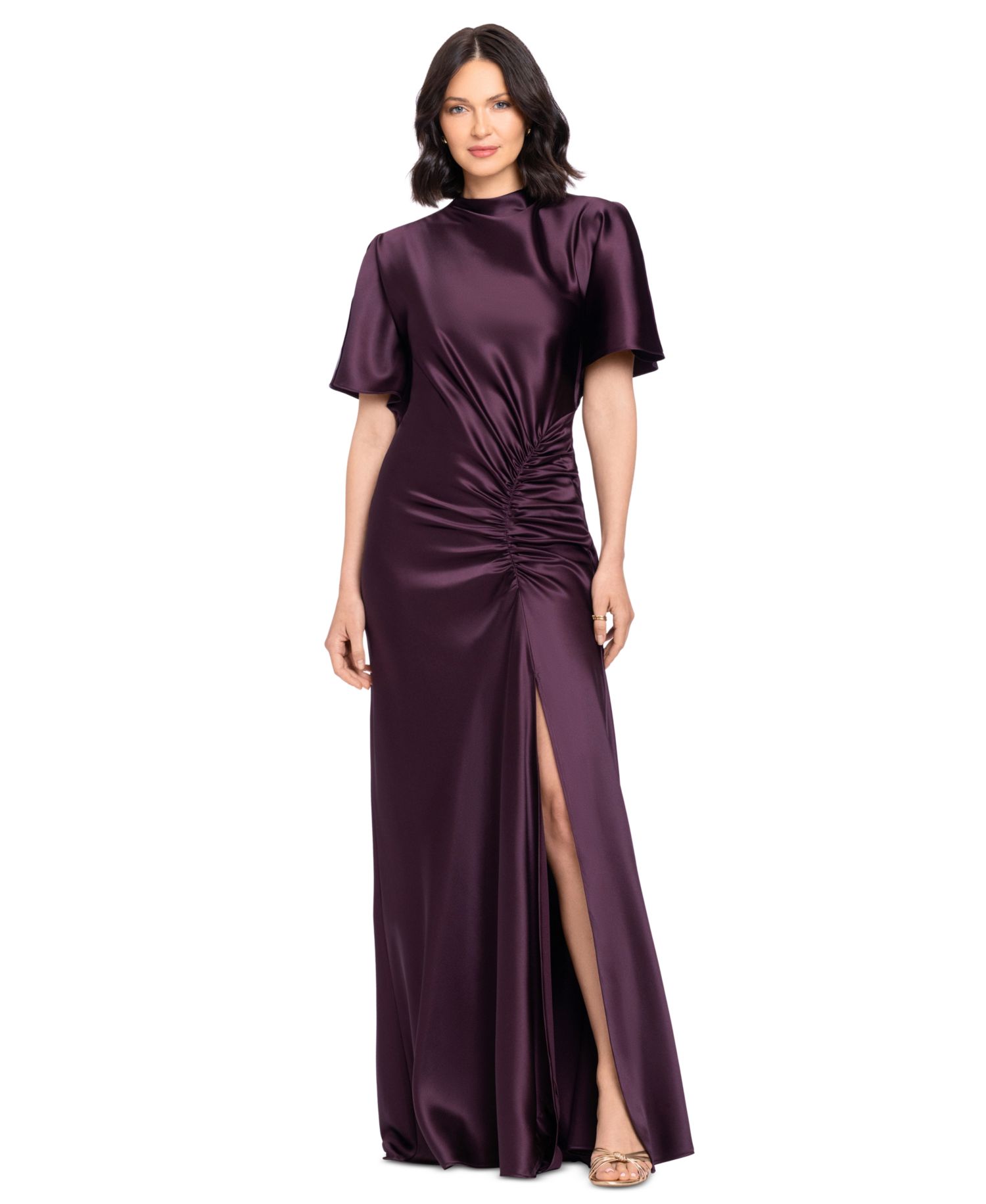 Women's Flutter-Sleeve Gown