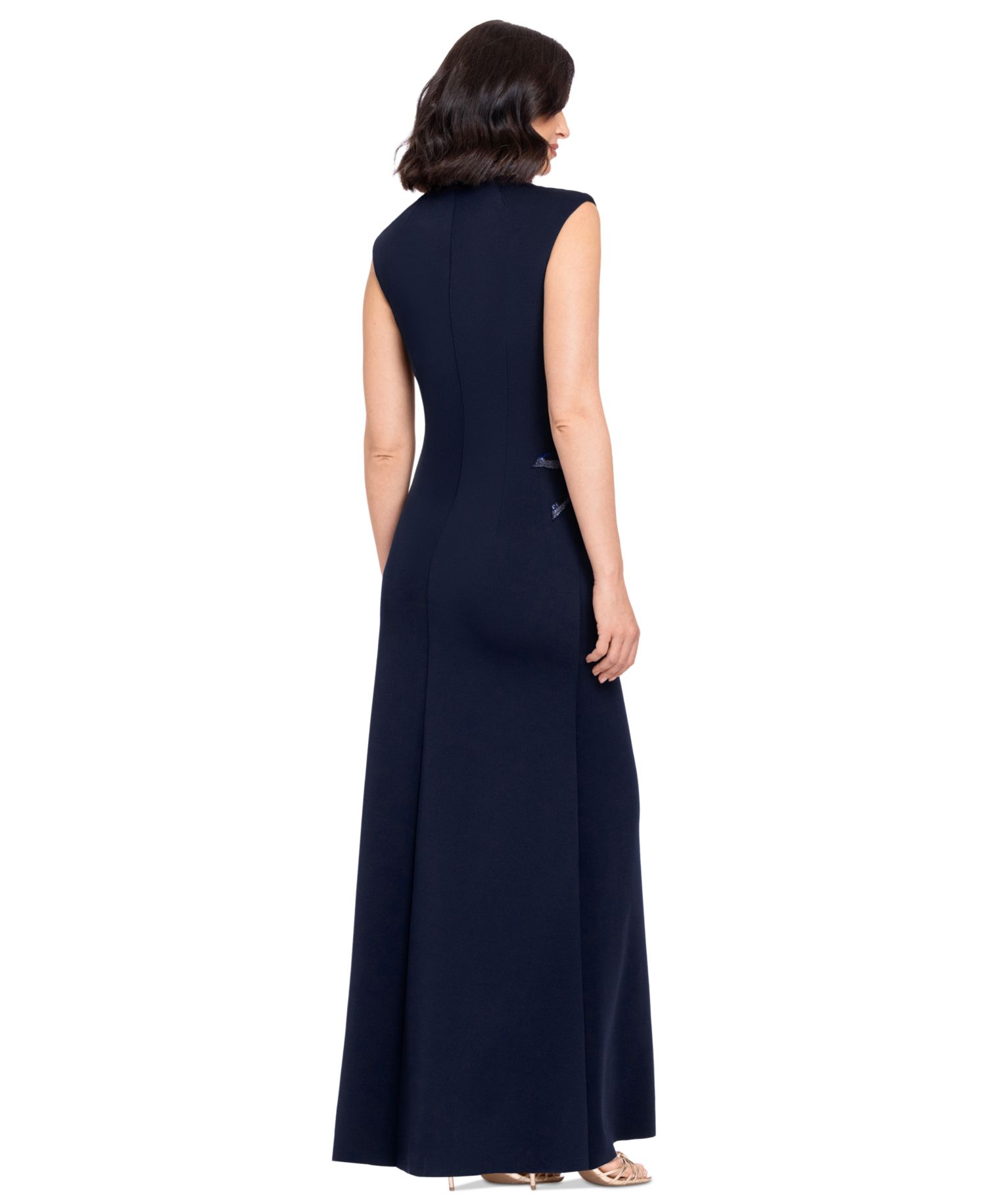 Women's Floral Mock-Neck Gown