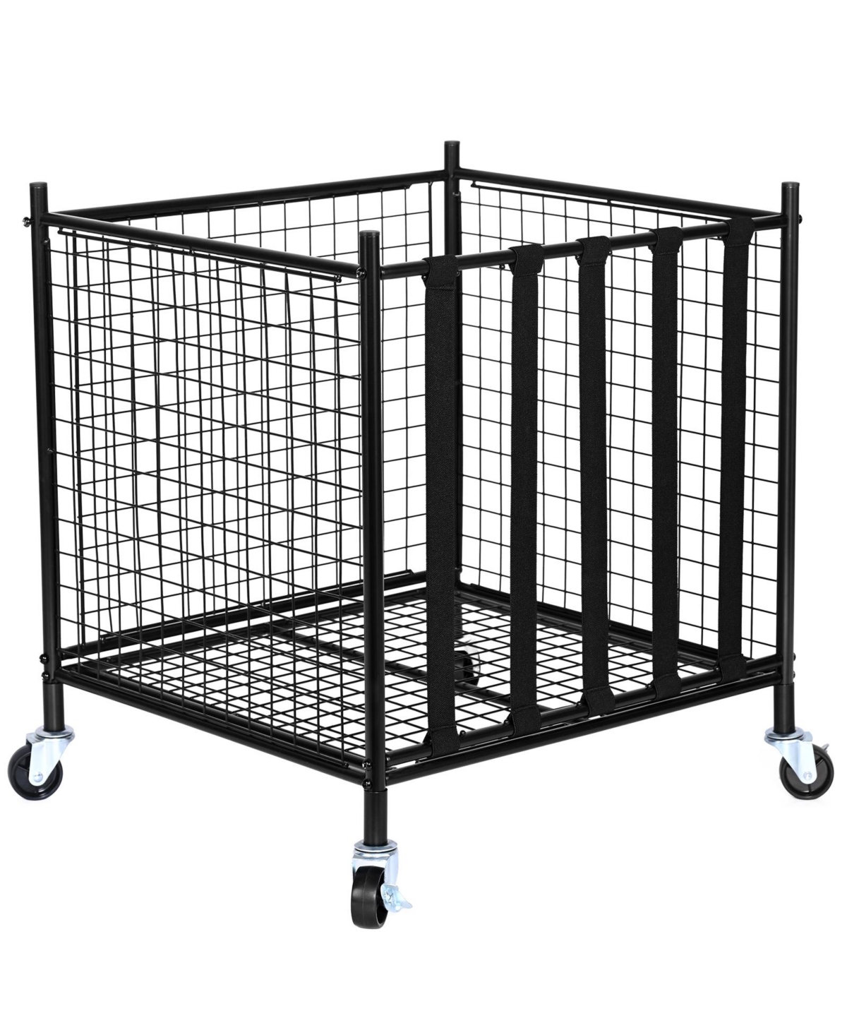 Vevor Rolling Sports Ball Storage Cart Garages Sports Equipment Organizer Steel