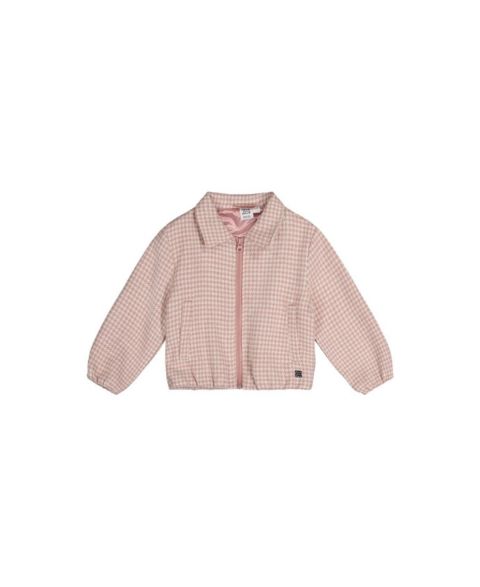 Куртка Deux par Deux Bomber Jacket Pink Houndstooth для девочек-малышей, цвет: Гусиная лапка розовый