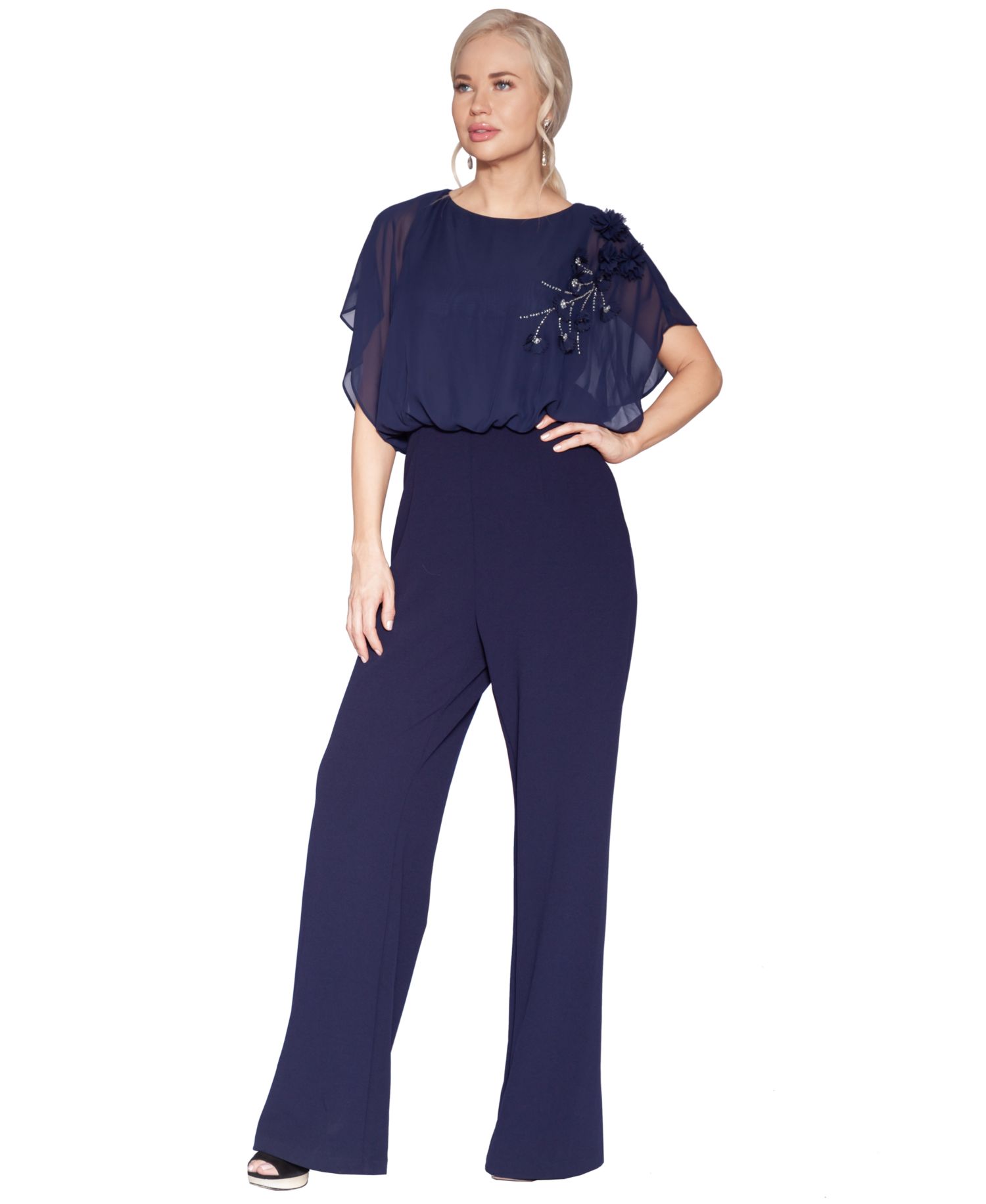 Women's Floral Applique Jumpsuit