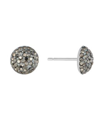 9mm Crystal Half Ball Stud Earrings