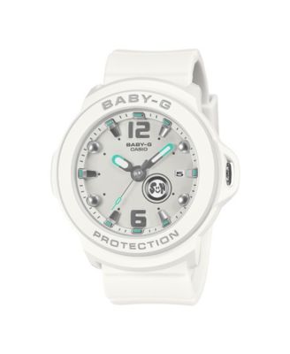 Baby-G Women's White Resin Analog Watch 42.4mm