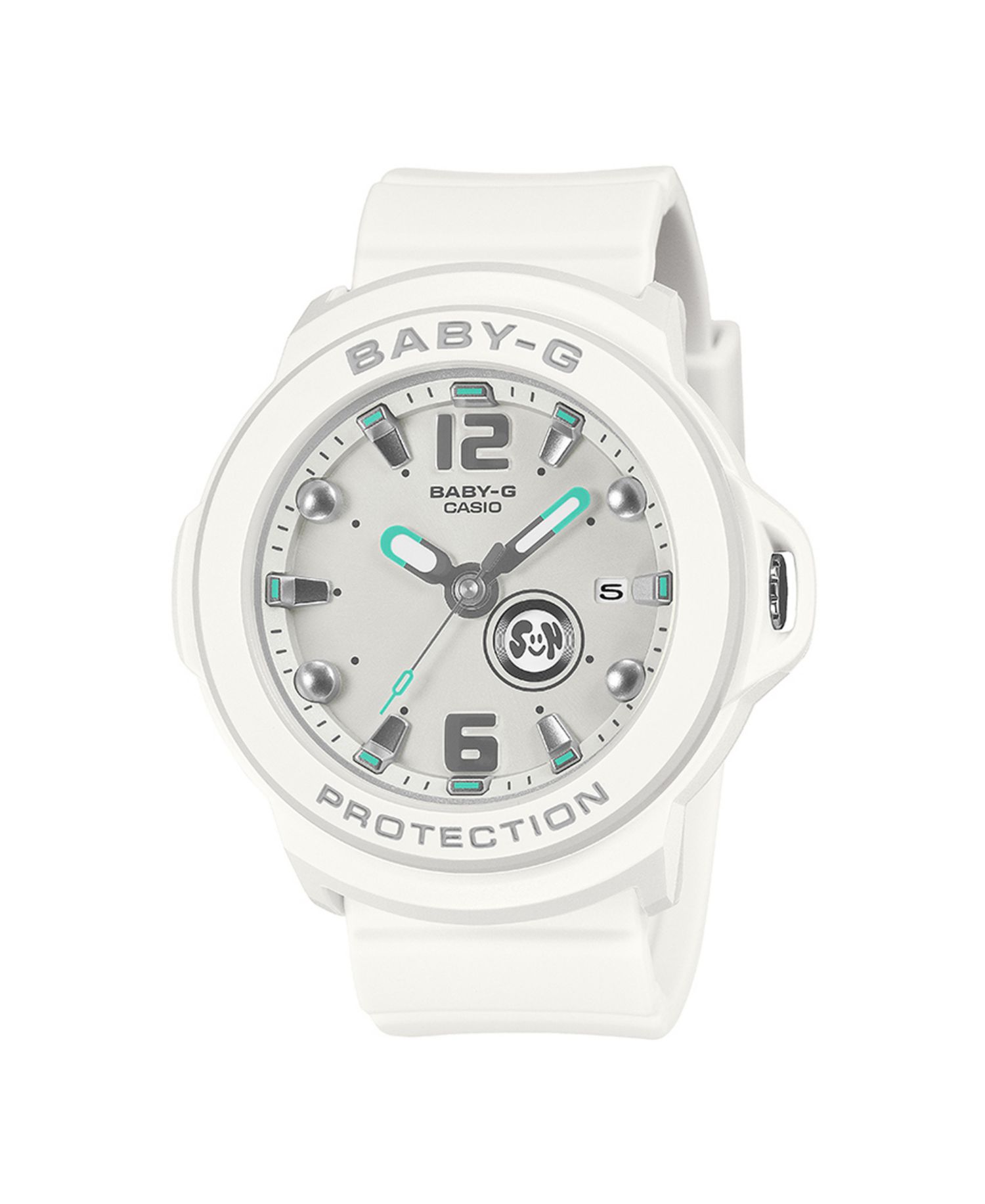 Baby-G Women's White Resin Analog Watch 42.4mm