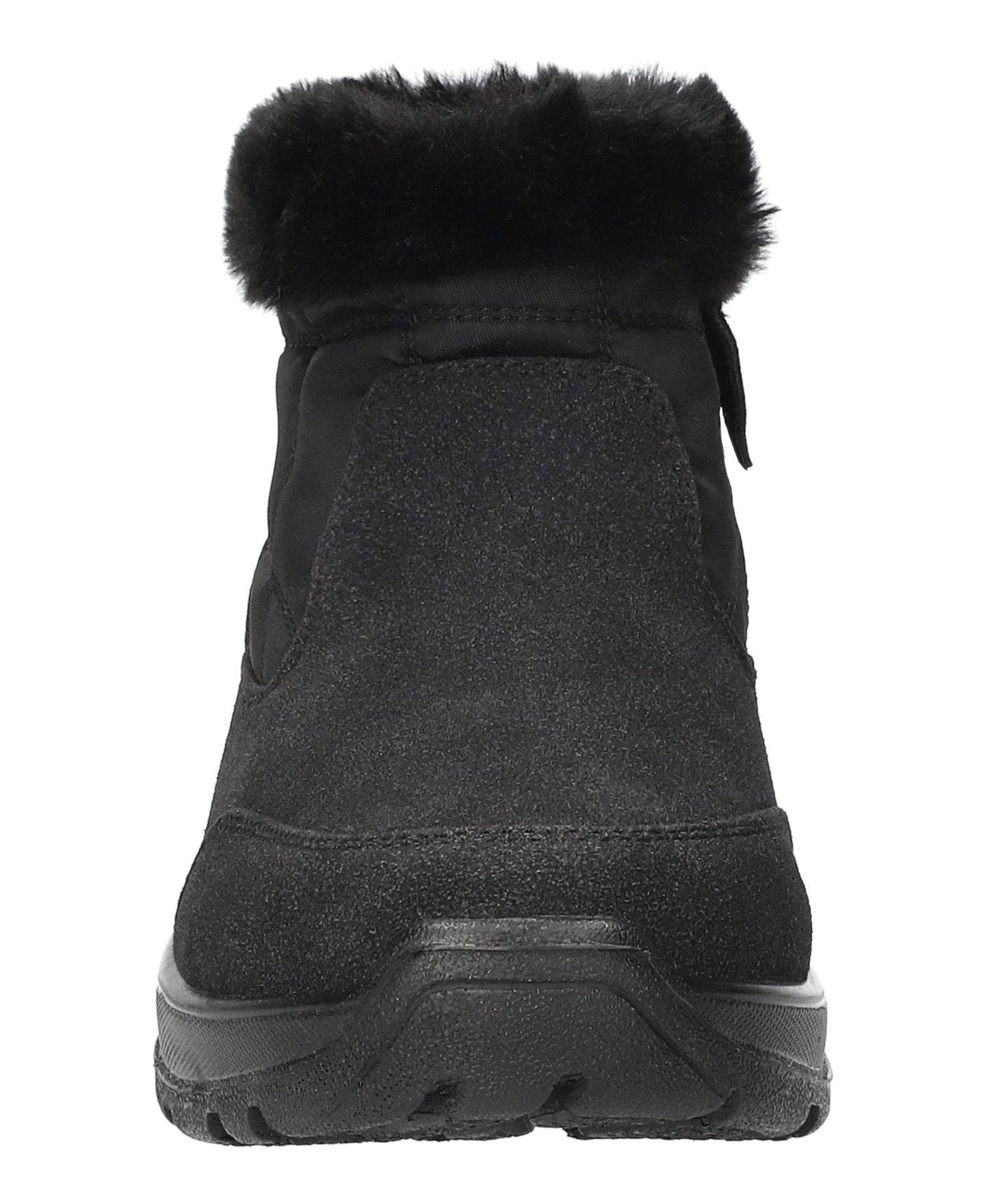 Женские ботинки Easy Street Sleet Winter Round Toe Booties, цвет: Чёрный нубуковый — фото 6
