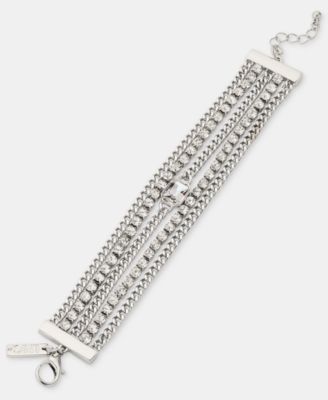 Crystal Chain Multi-Row Flex Bracelet