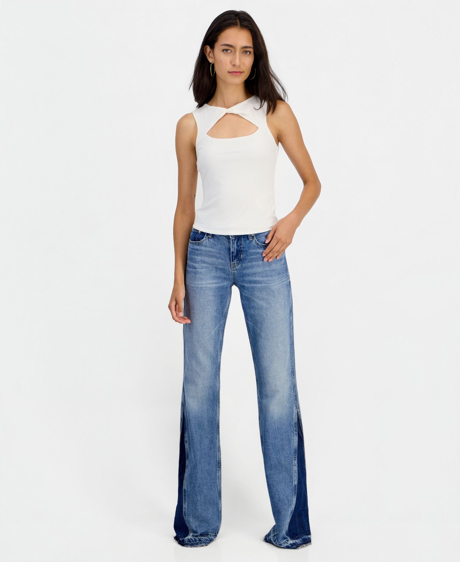 Women's Beverly Contrast Panel Flare Jeans