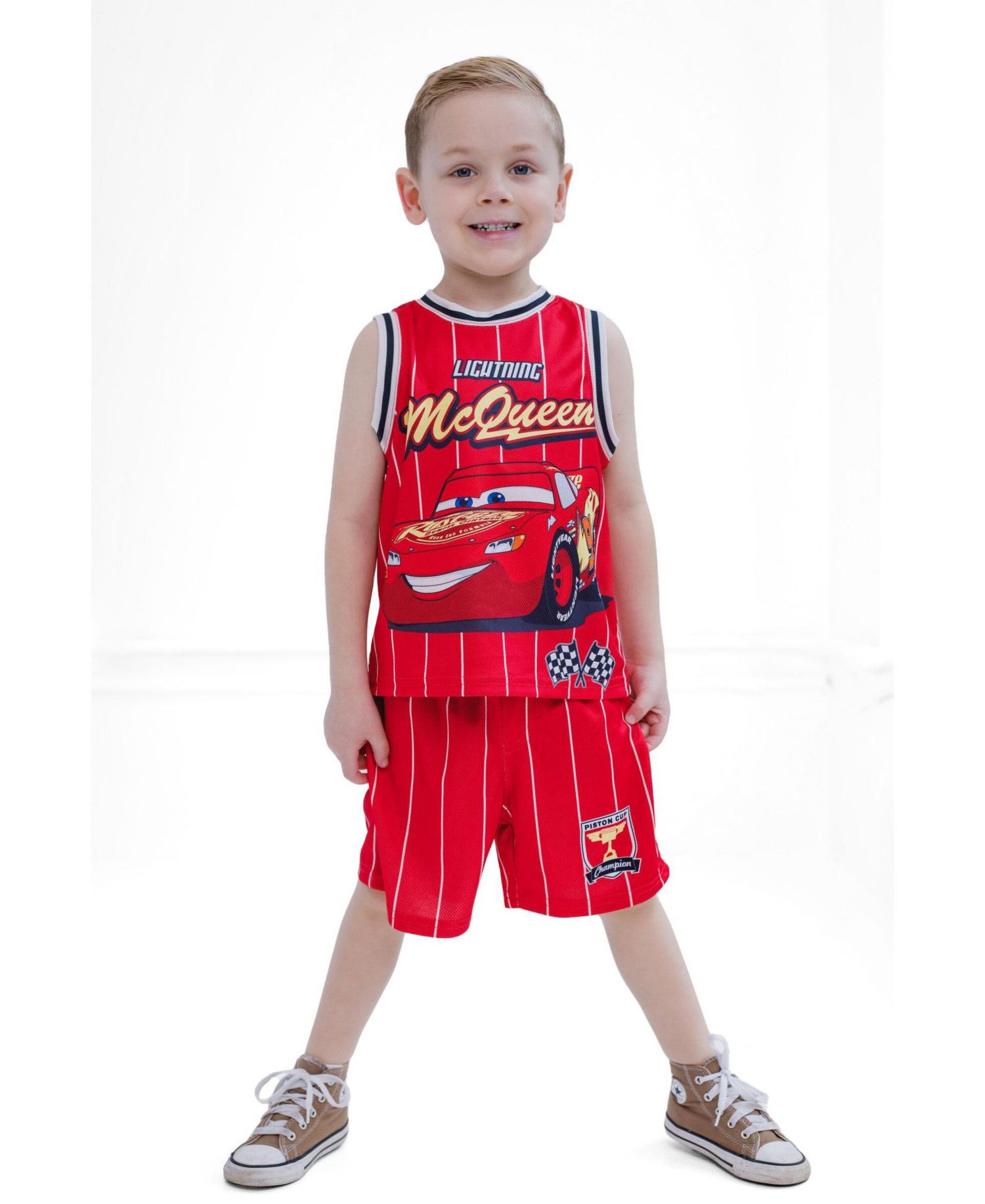 Mickey Mouse Kids & Baby Lightning McQueen Boys Athletic 2-Piece Tank Top and Shorts Set