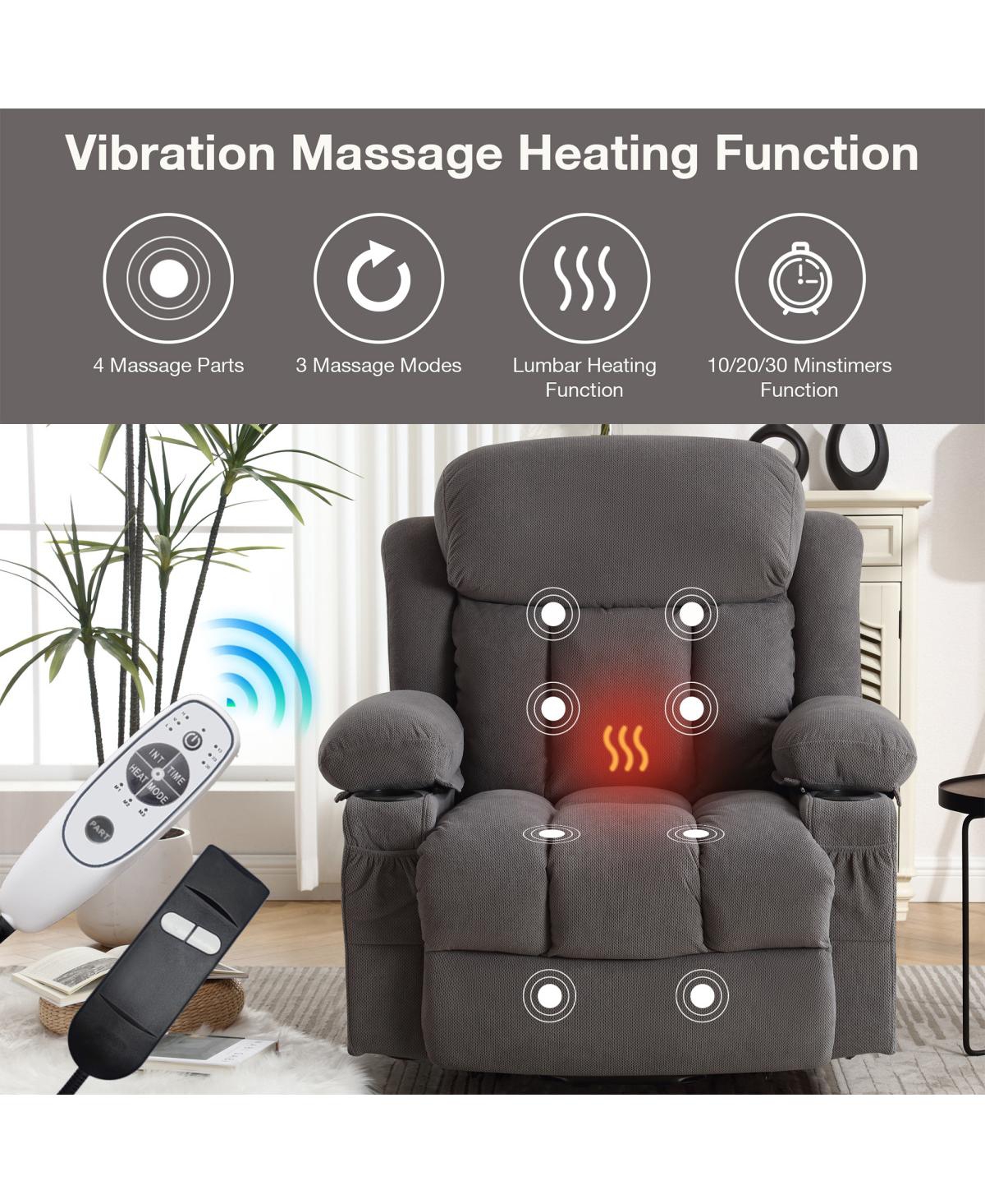 Streamdale Furniture Power Lift Recliner Chair with Heat, Massage, and Usb Port