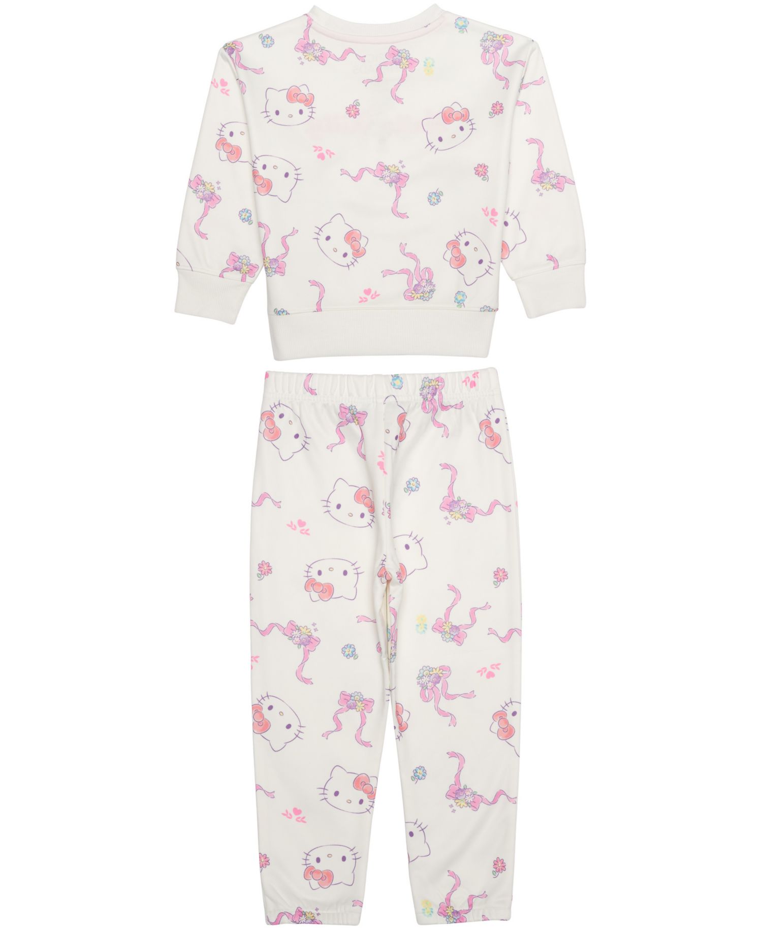 Toddler Girls' 12M-5T Hello Kitty Print Fleece Sweatshirt and Joggers, 2-Piece Set
