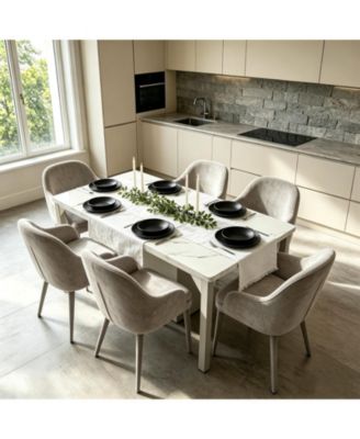 71" Industrial Rectangular Dining Table Seats 6-8 People, 25mm Extra Thick Tabletop with Sturdy Metal Frame, Large Kitchen Table
