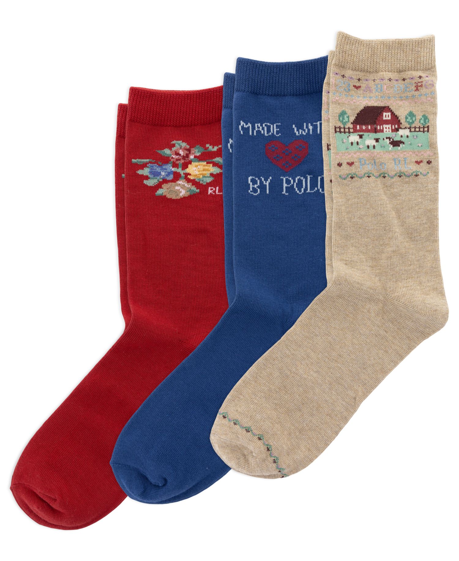 Girls' Sample Socks, 3-Pack