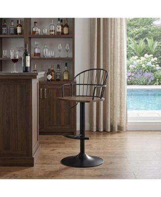 23" Iron Low Back Adjustable Height Bar Chair