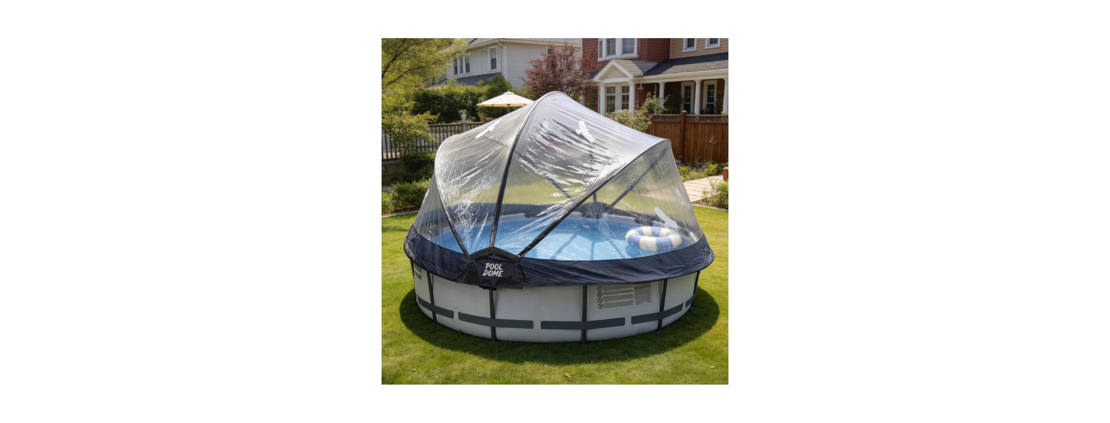 Streamdale Furniture 15 Feet Round All-Weather Pool Dome Enclosure for Frame Pools