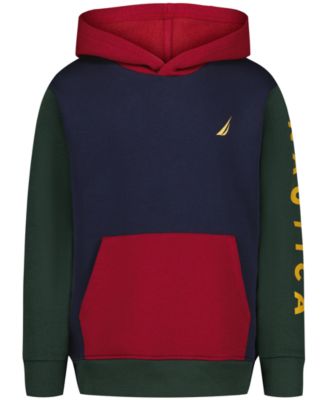 Boys' 2T-7 Color-Blocked Fleece Hoodie