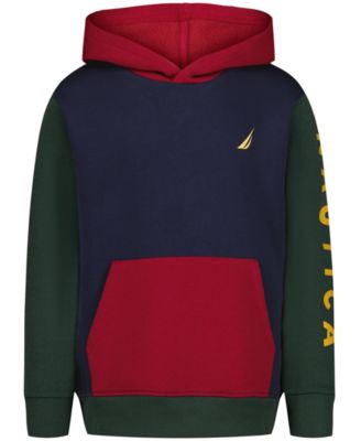 Boys' 8-20 Color-Blocked Fleece Hoodie 