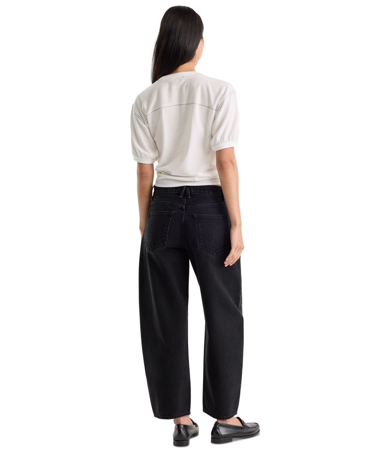 Women's Vintage Mid-Rise Barrel-Leg Ankle Jeans