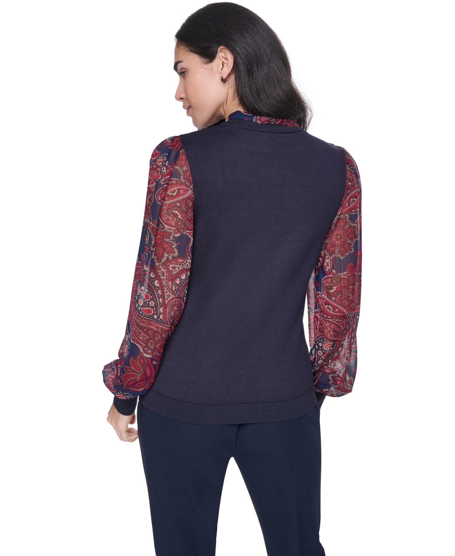 Women's Paisley V-Neck Sweater