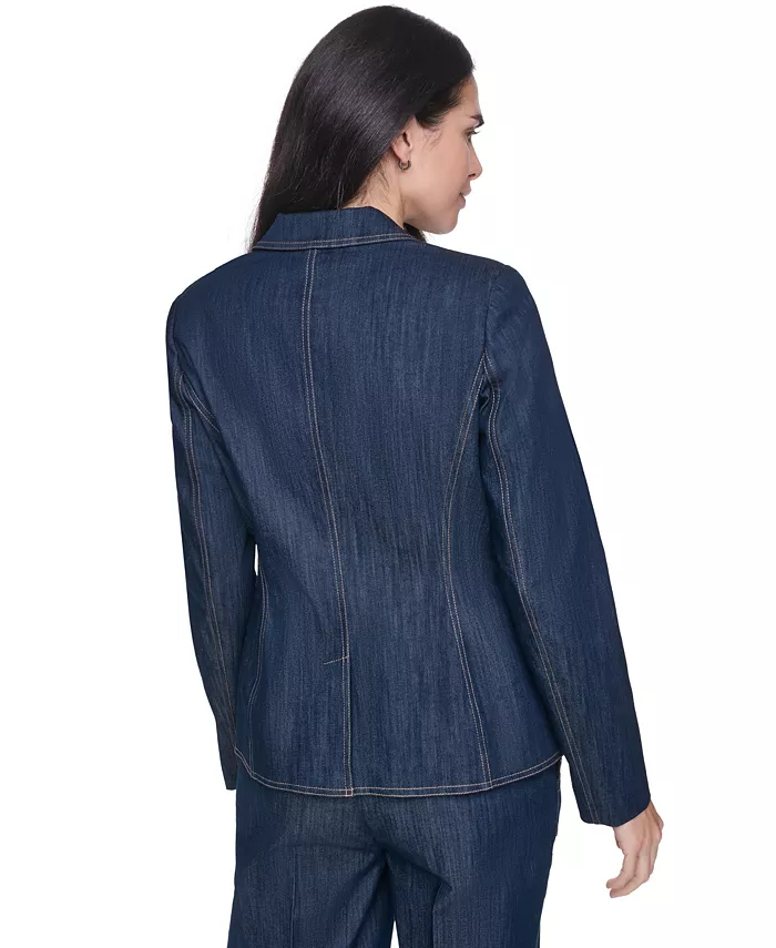 Women's Notch-Collar One-Button Blazer - thumbnail 4