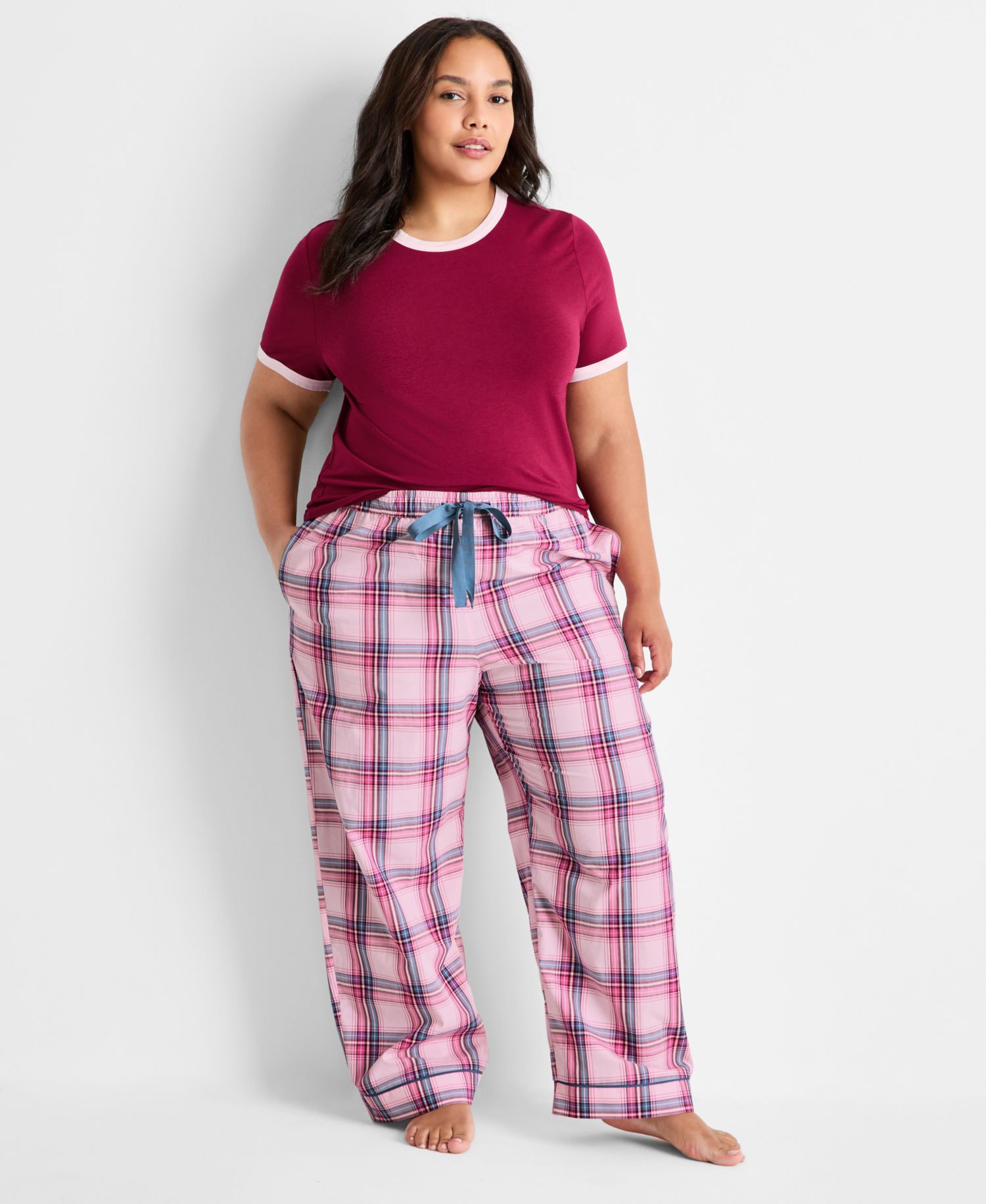 Women's Poplin Pajama Pants, XS-3X