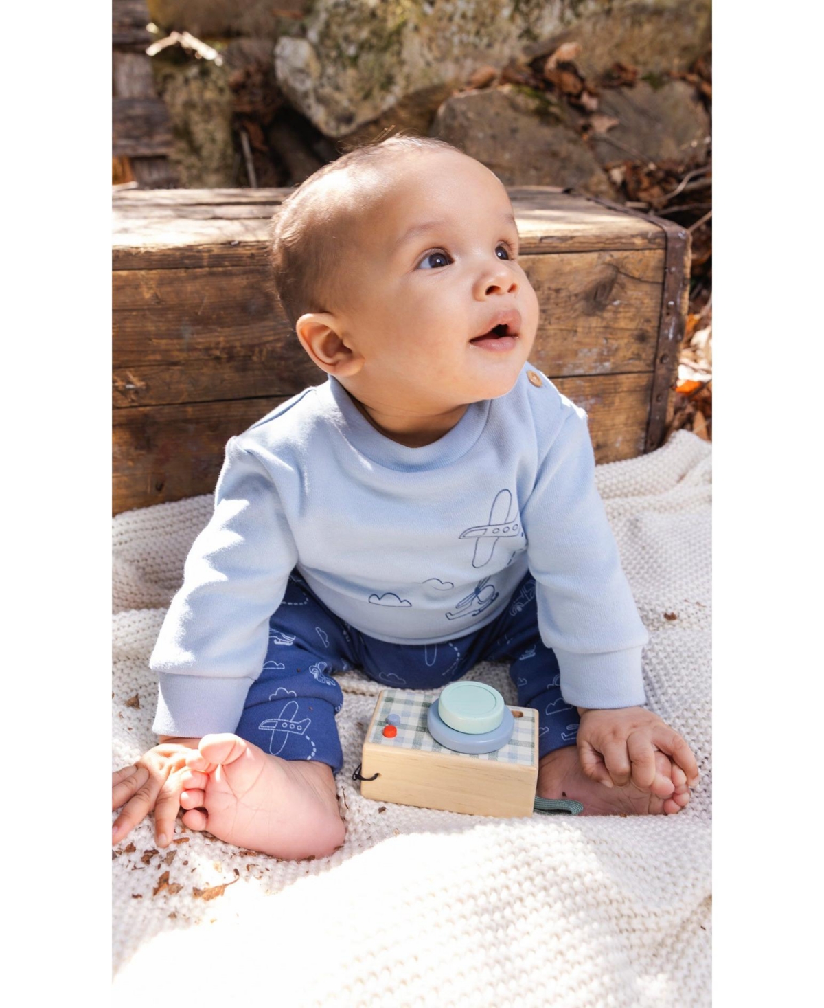 Deux par Baby Boy 3M To 24M Cotton Pants and Top Set