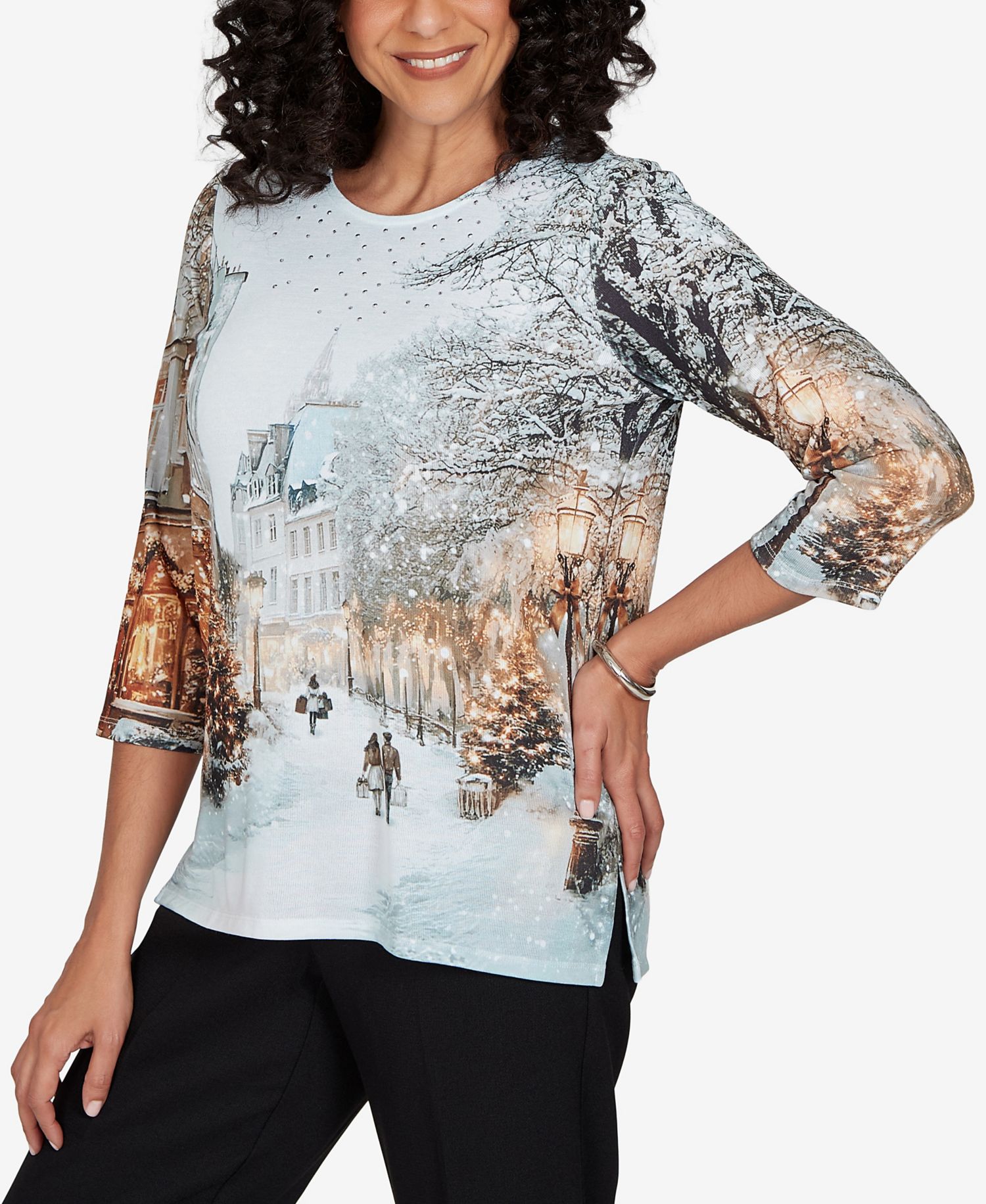 Women's Classic Christmas In The City Knit Top