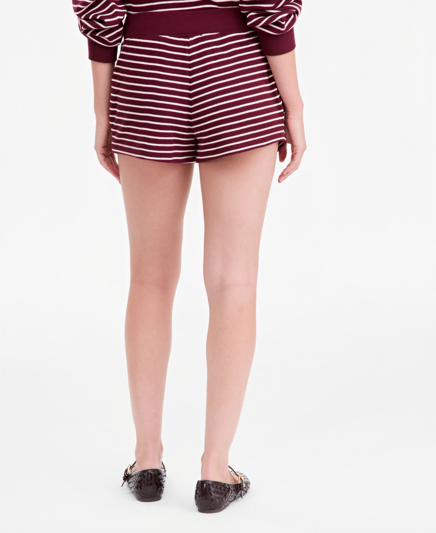 Women's Stripe Lounge Waffle-Knit Shorts