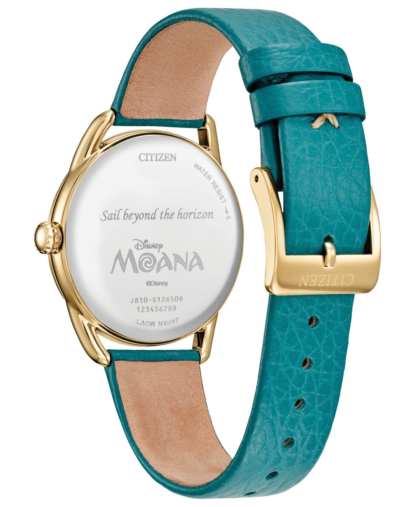 Женские часы Citizen Princess Moana Teal Leather Strap Watch 36mm — фото 3